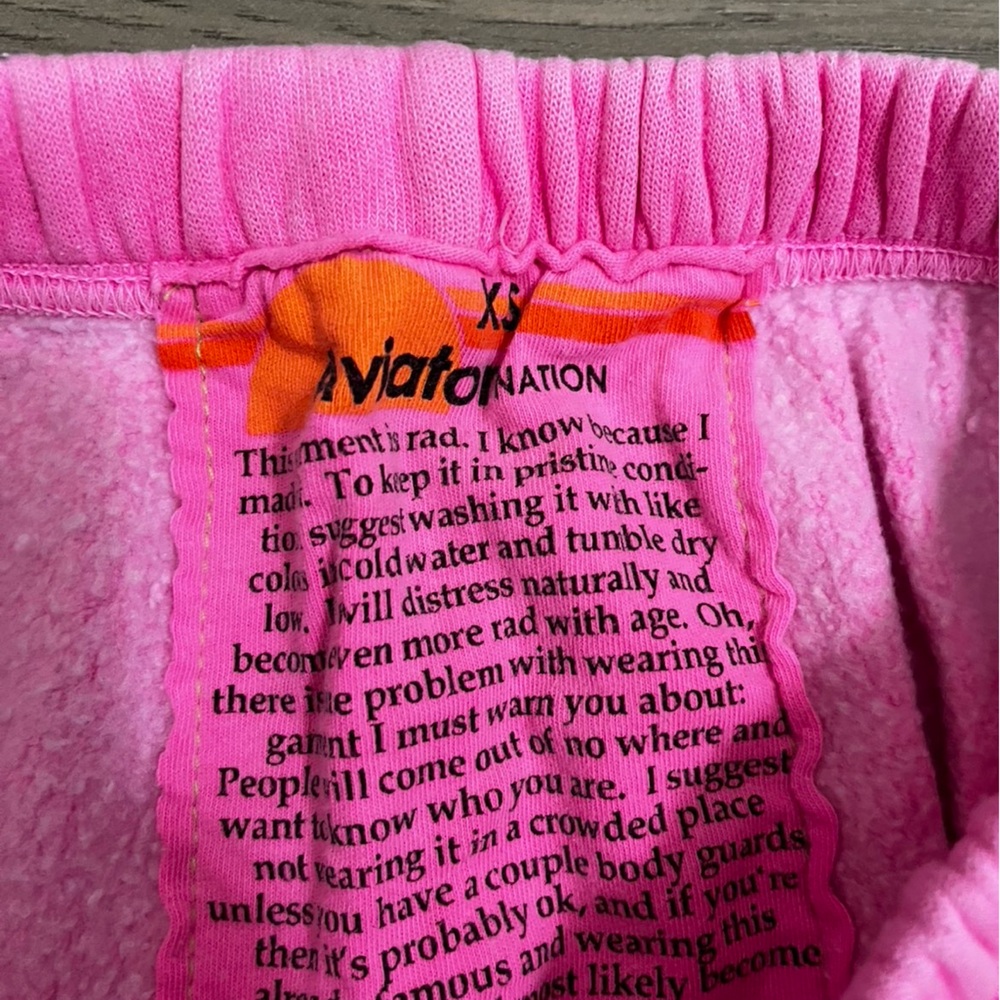 Aviator Nation Bright Pink Sweatpants - Picture 3 of 3